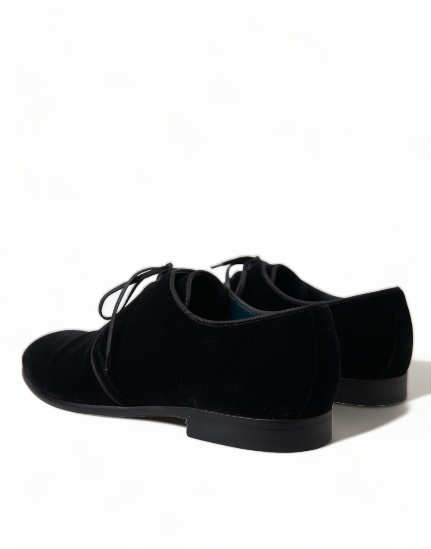 - Elegant Black Velvet Derby Dress Shoes