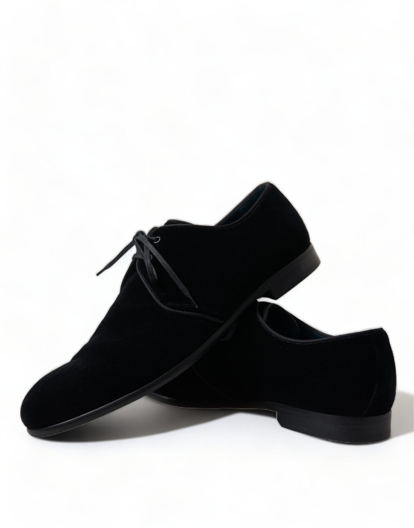 - Elegant Black Velvet Derby Dress Shoes