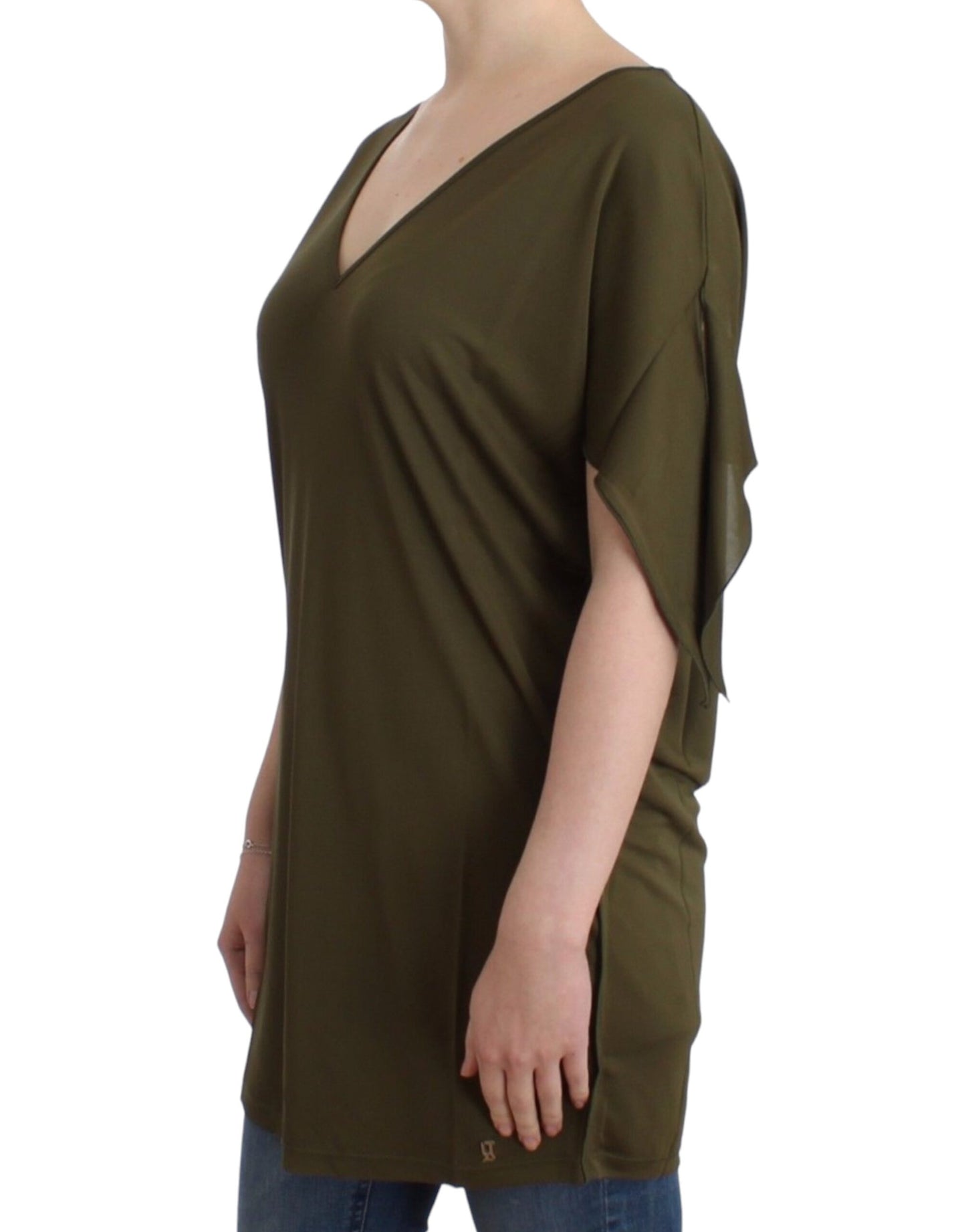 - Emerald Elegance Rayon Blouse