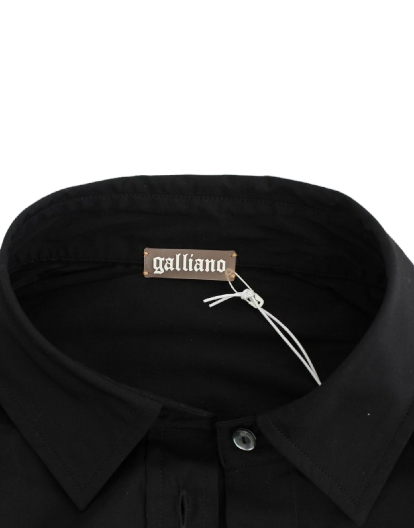 - Elegant Black Cotton Stretch Shortsleeve Blouse