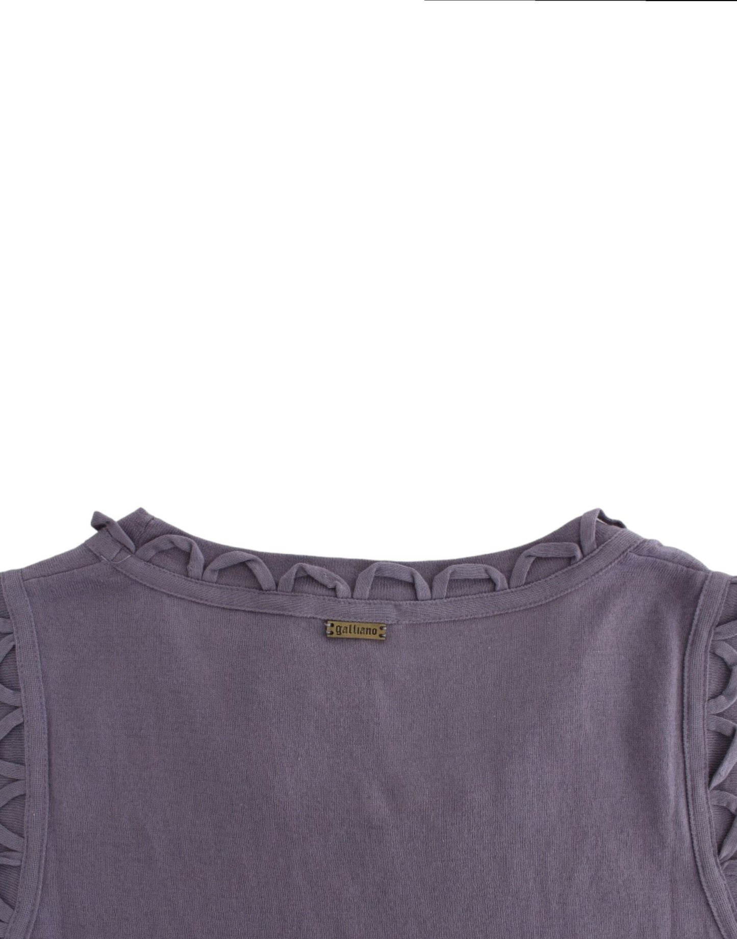 - Elegant Purple Knee-Length Cotton Dress