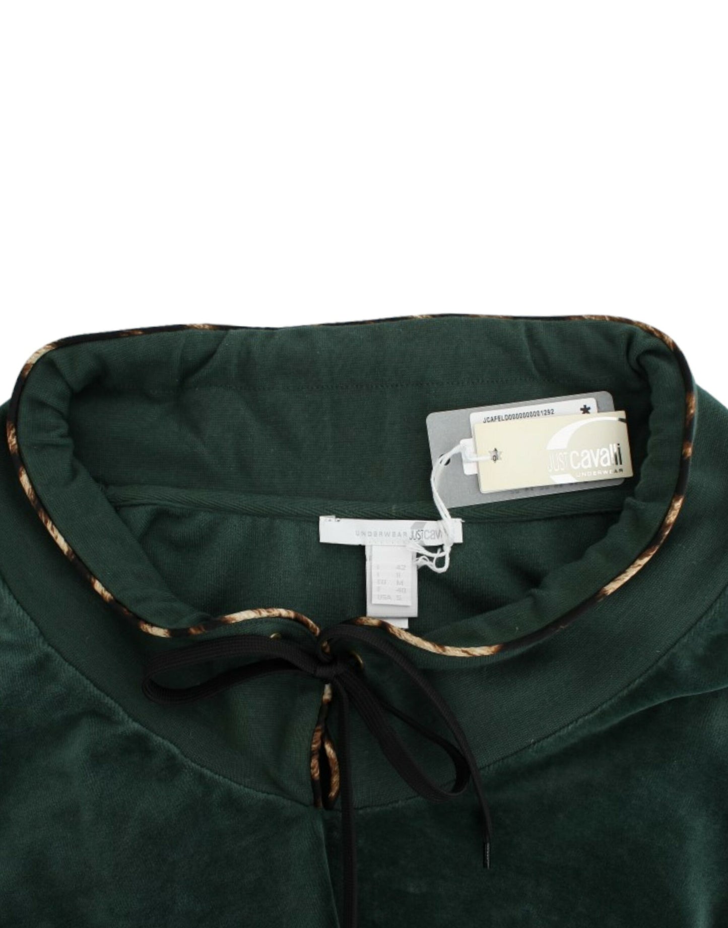 - Elegant Green Mock Sweater with Rhinestone Detail