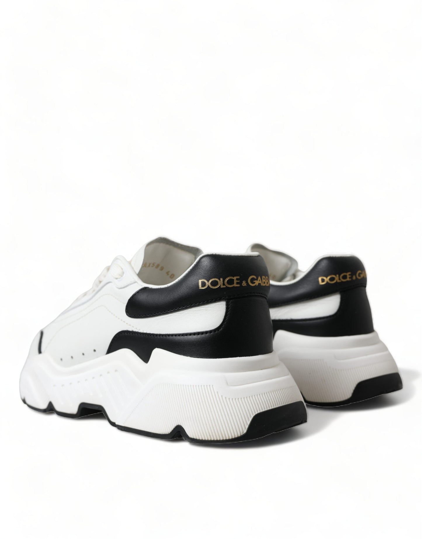 - Chic Black & White Daymaster Leather Sneakers