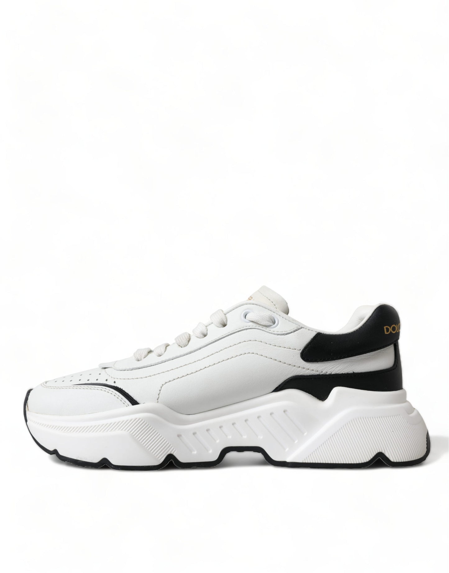 - Chic Black & White Daymaster Leather Sneakers