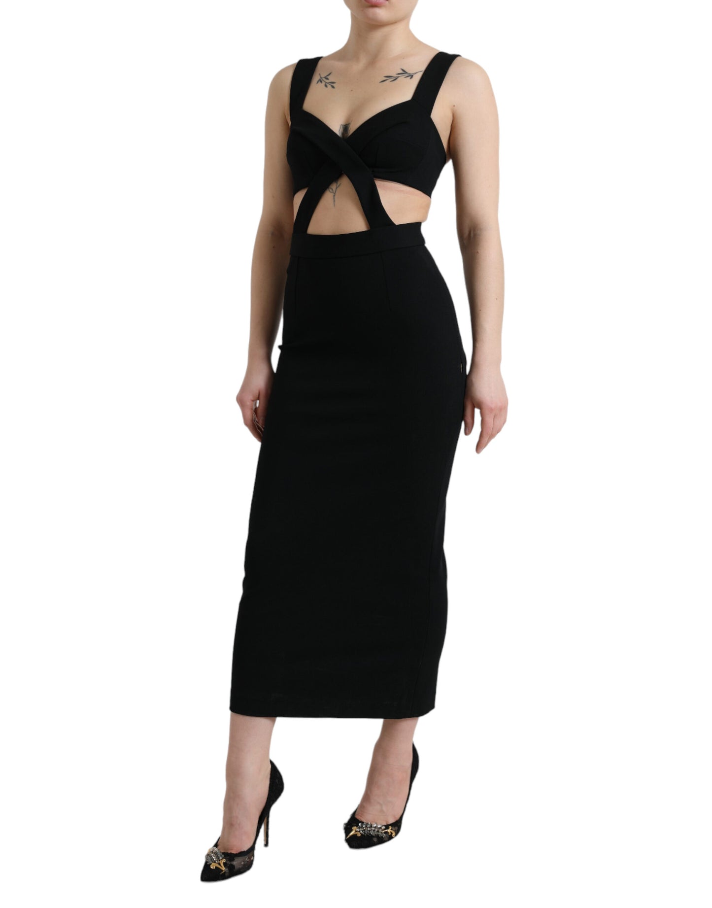 - Glamorous Black Bodycon Midi Dress