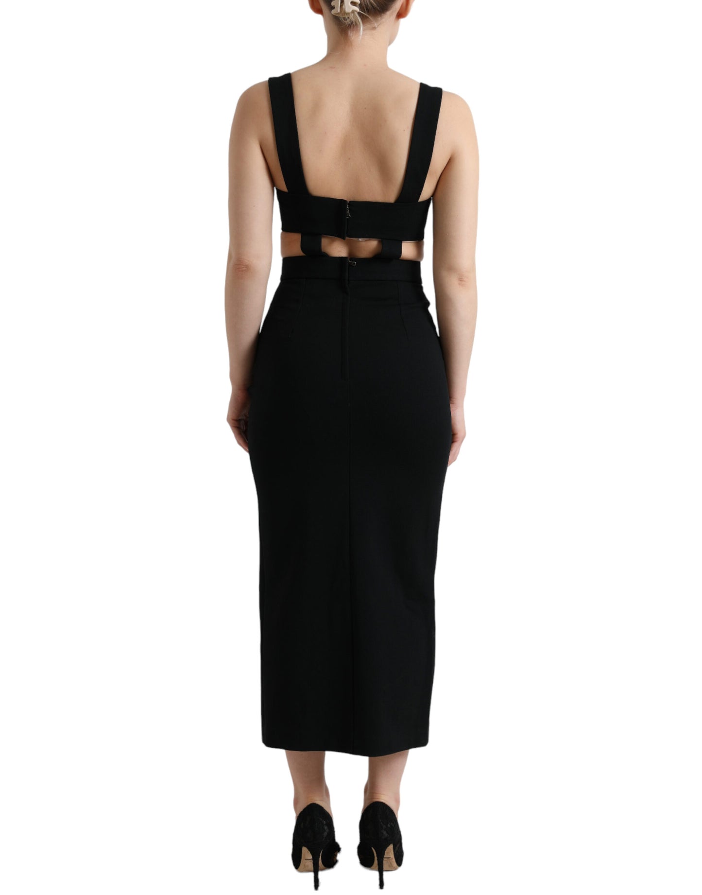- Glamorous Black Bodycon Midi Dress