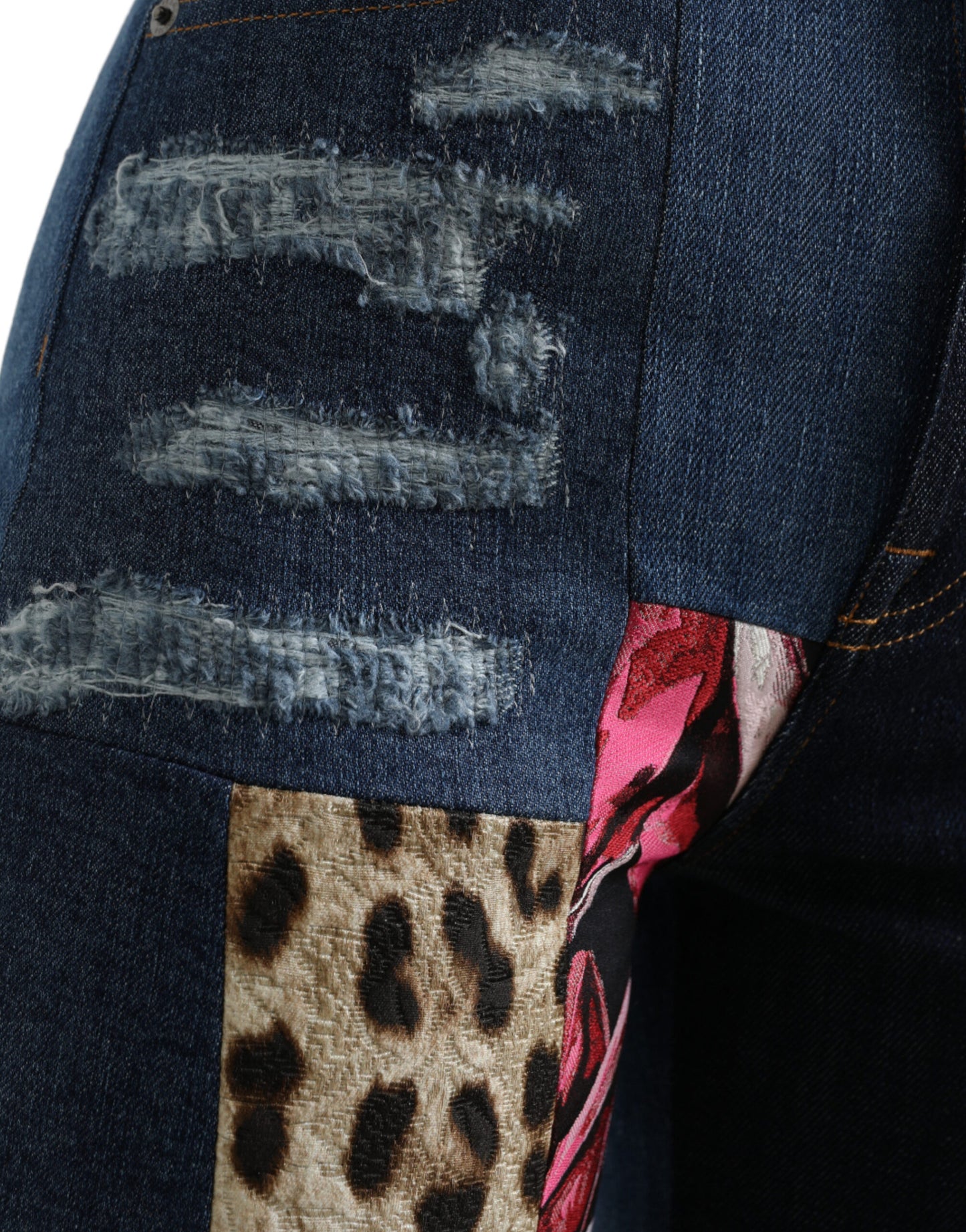 - Vibrant Patchwork Skinny Jeans