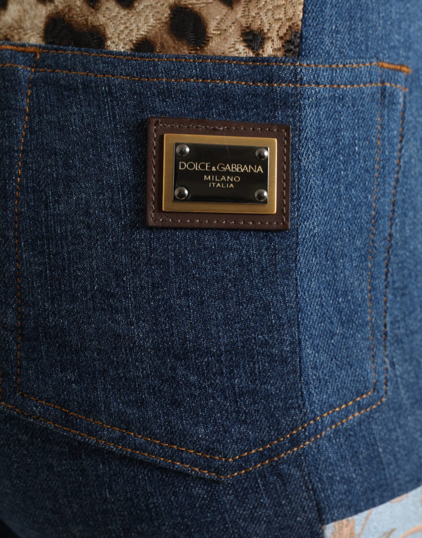 - Vibrant Patchwork Skinny Jeans