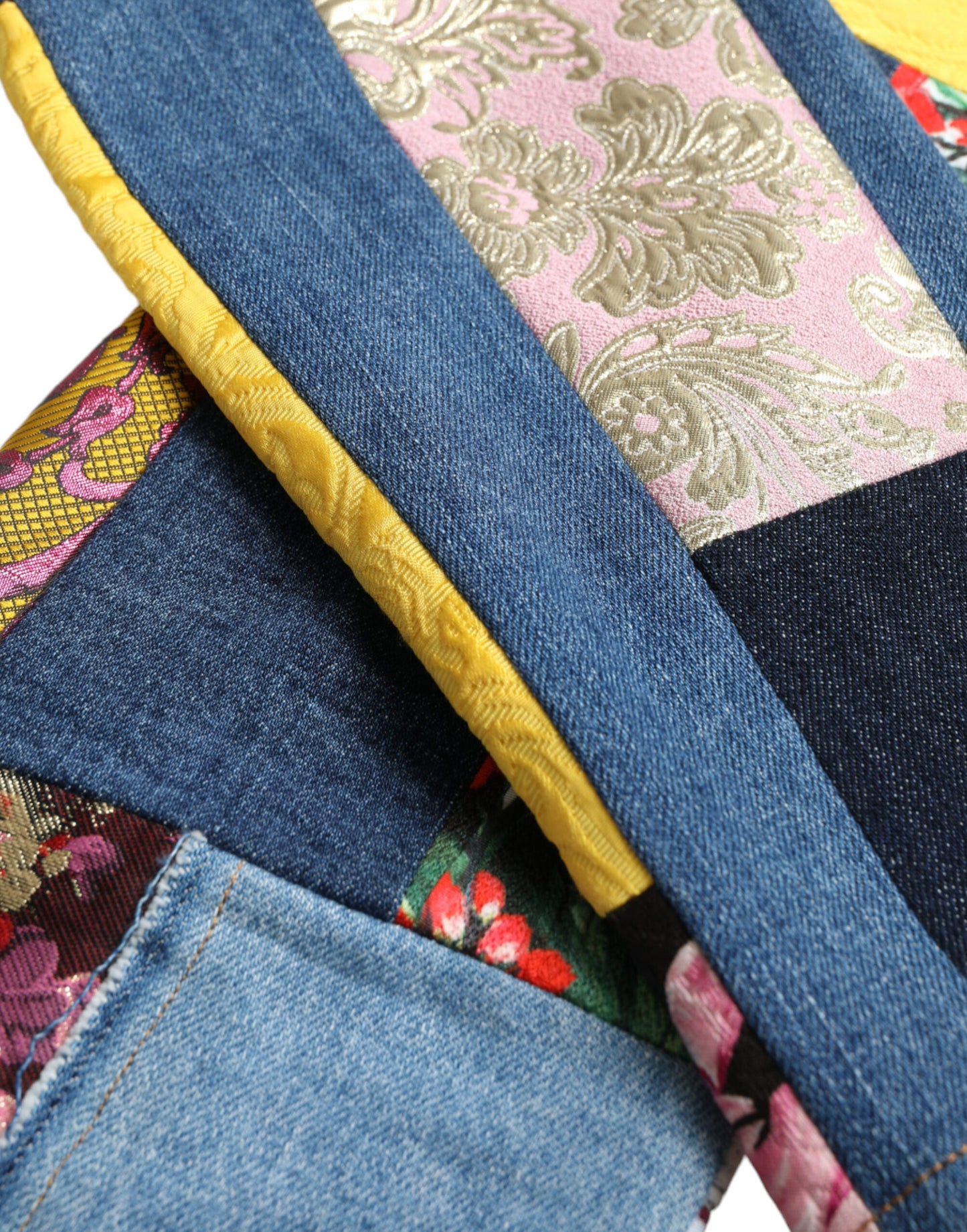 - Vibrant Patchwork Skinny Jeans
