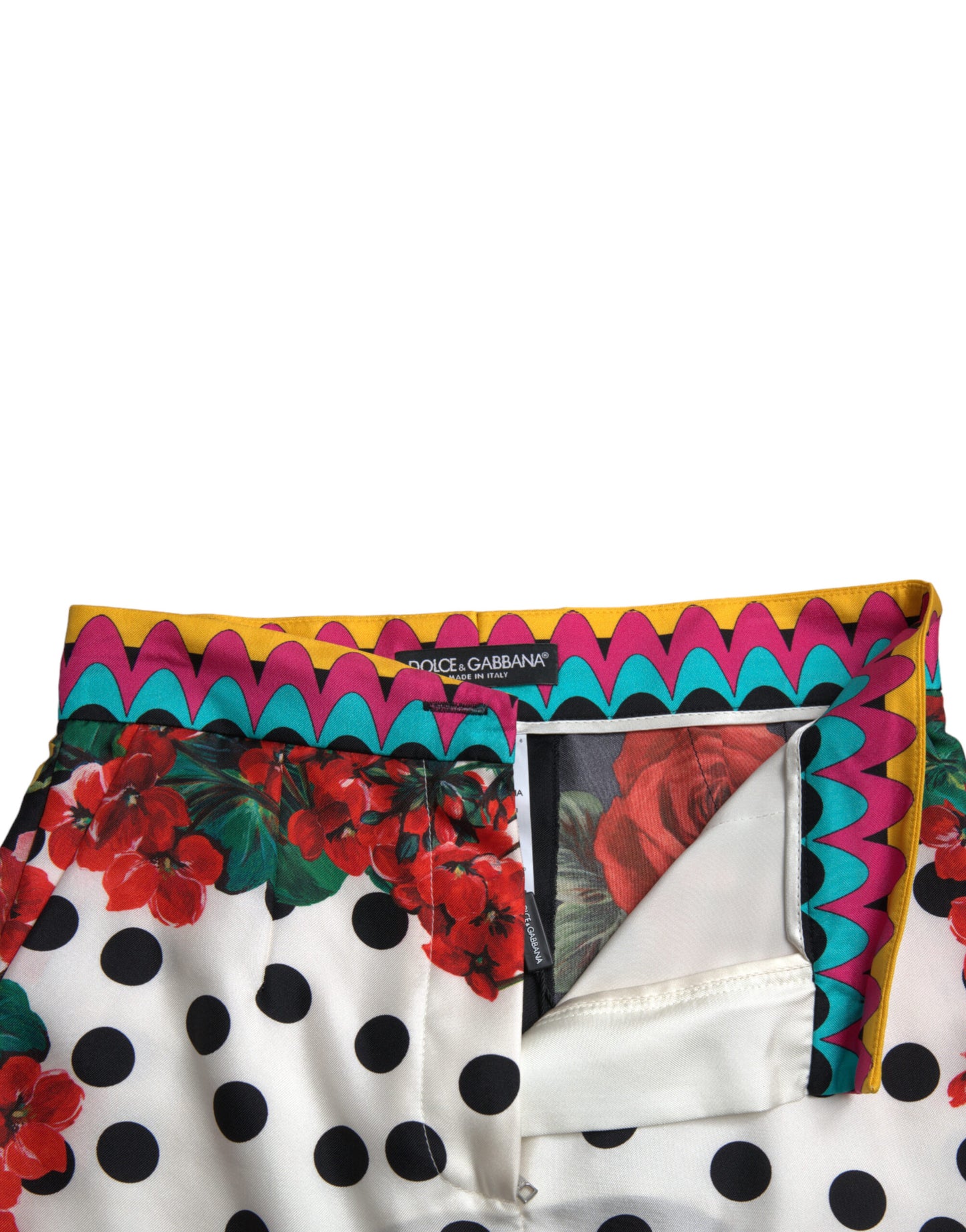 - Multicolor Silk High Waist Hot Pants