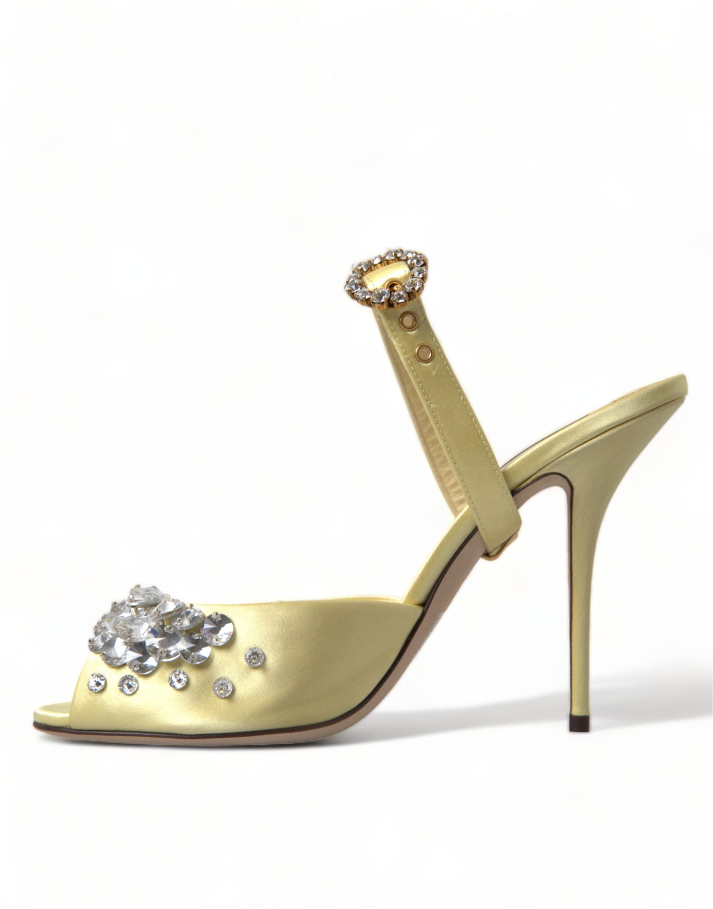 - Crystal Embellished Silk Sandals