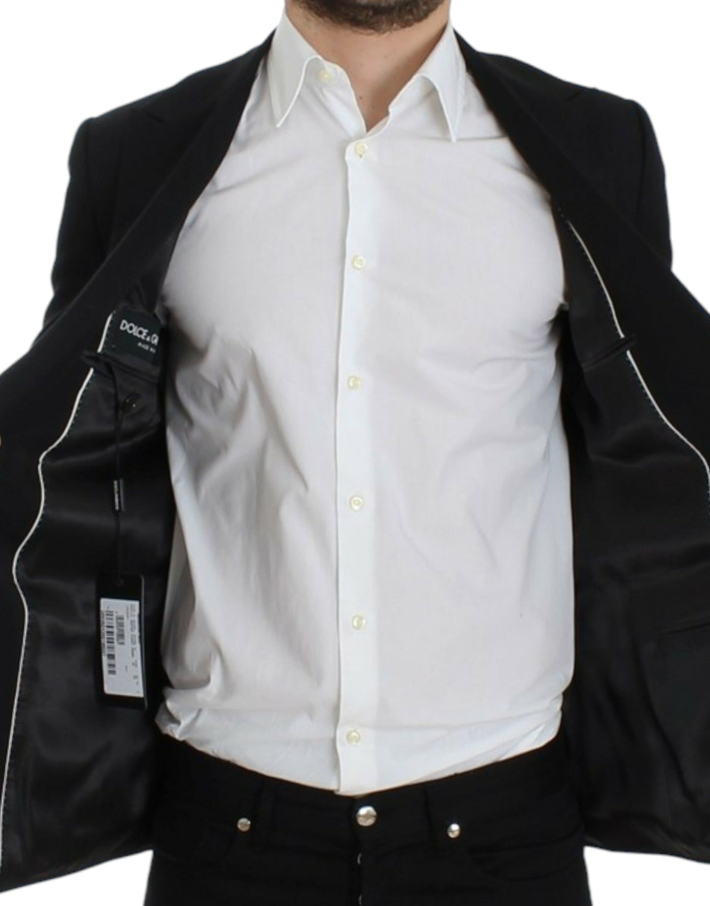 - Elegant Slim Fit Black Wool Blazer