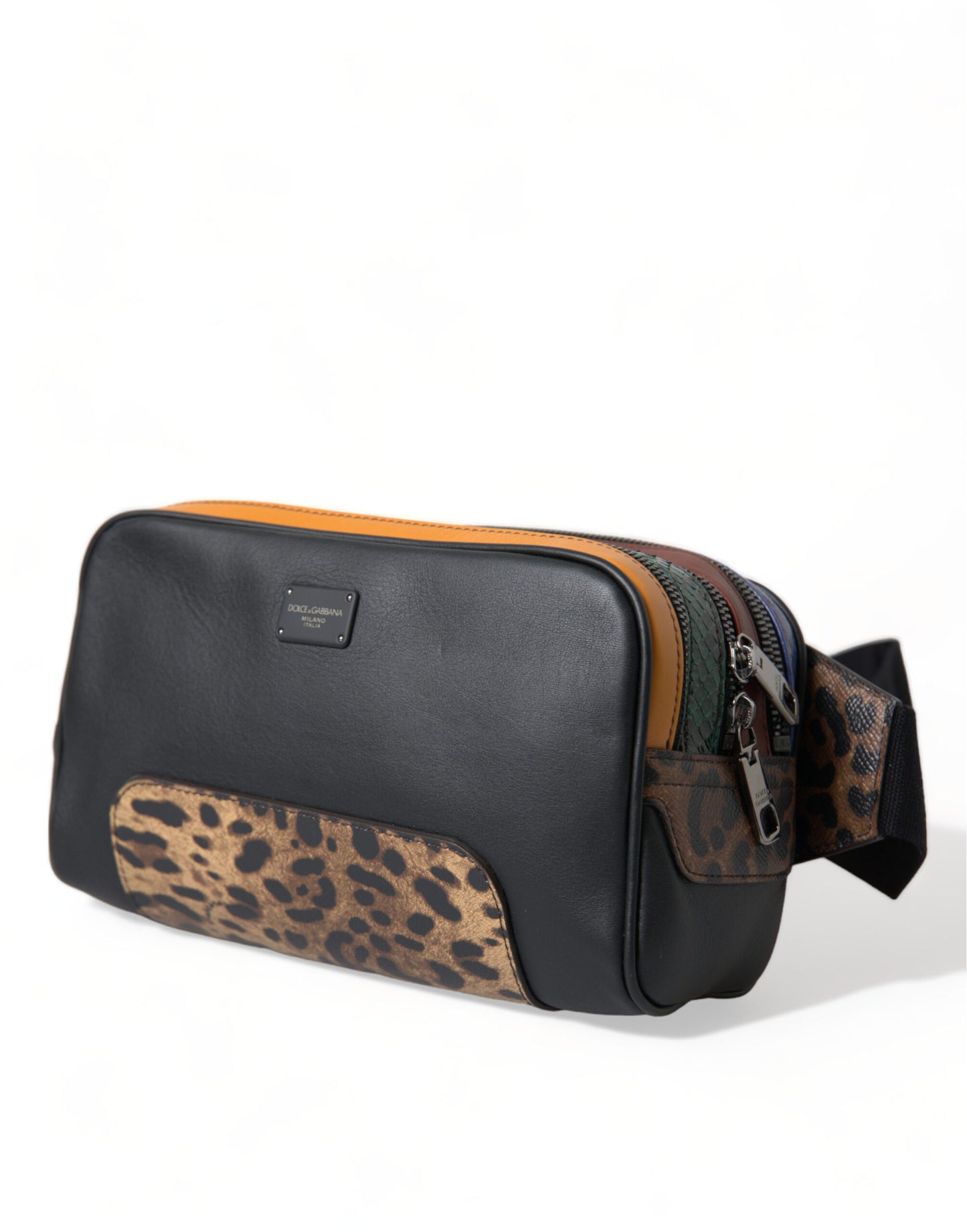 - Exotic Leather Leopard Belt Bag