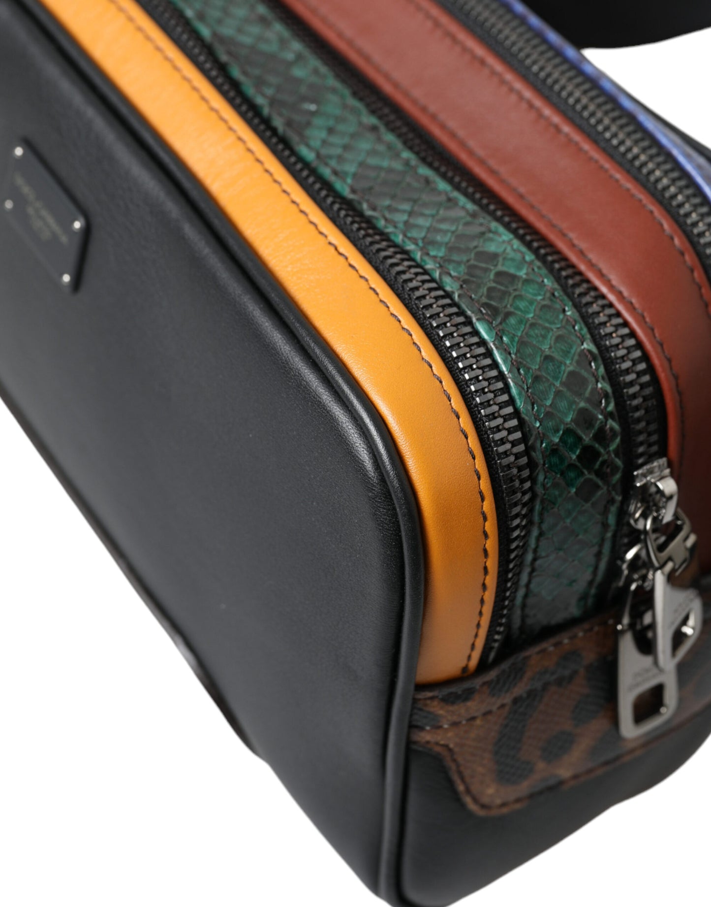 - Exotic Leather Leopard Belt Bag