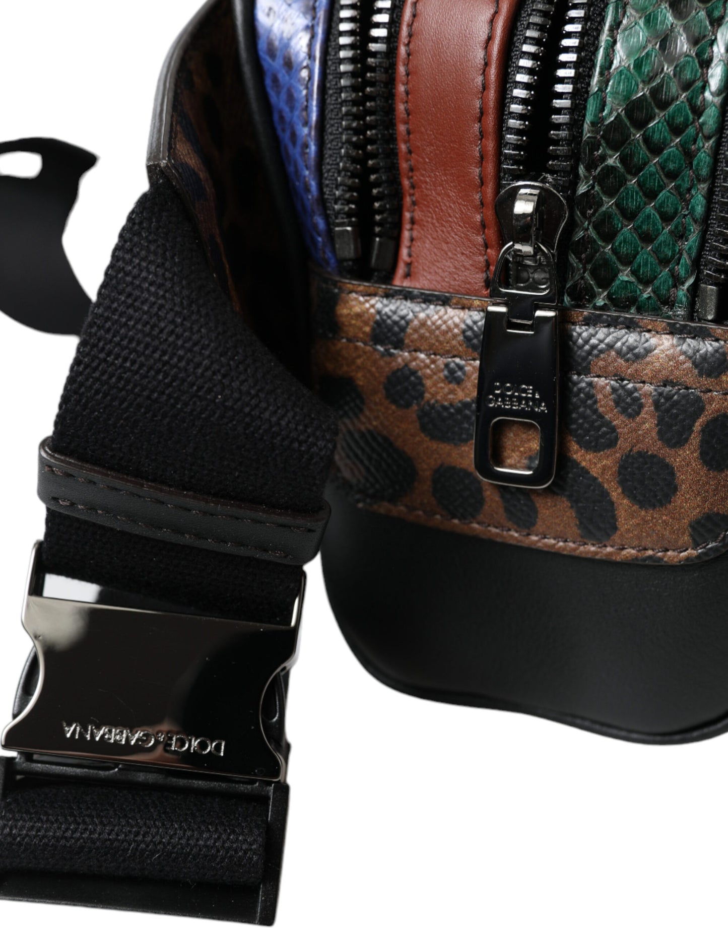 - Exotic Leather Leopard Belt Bag