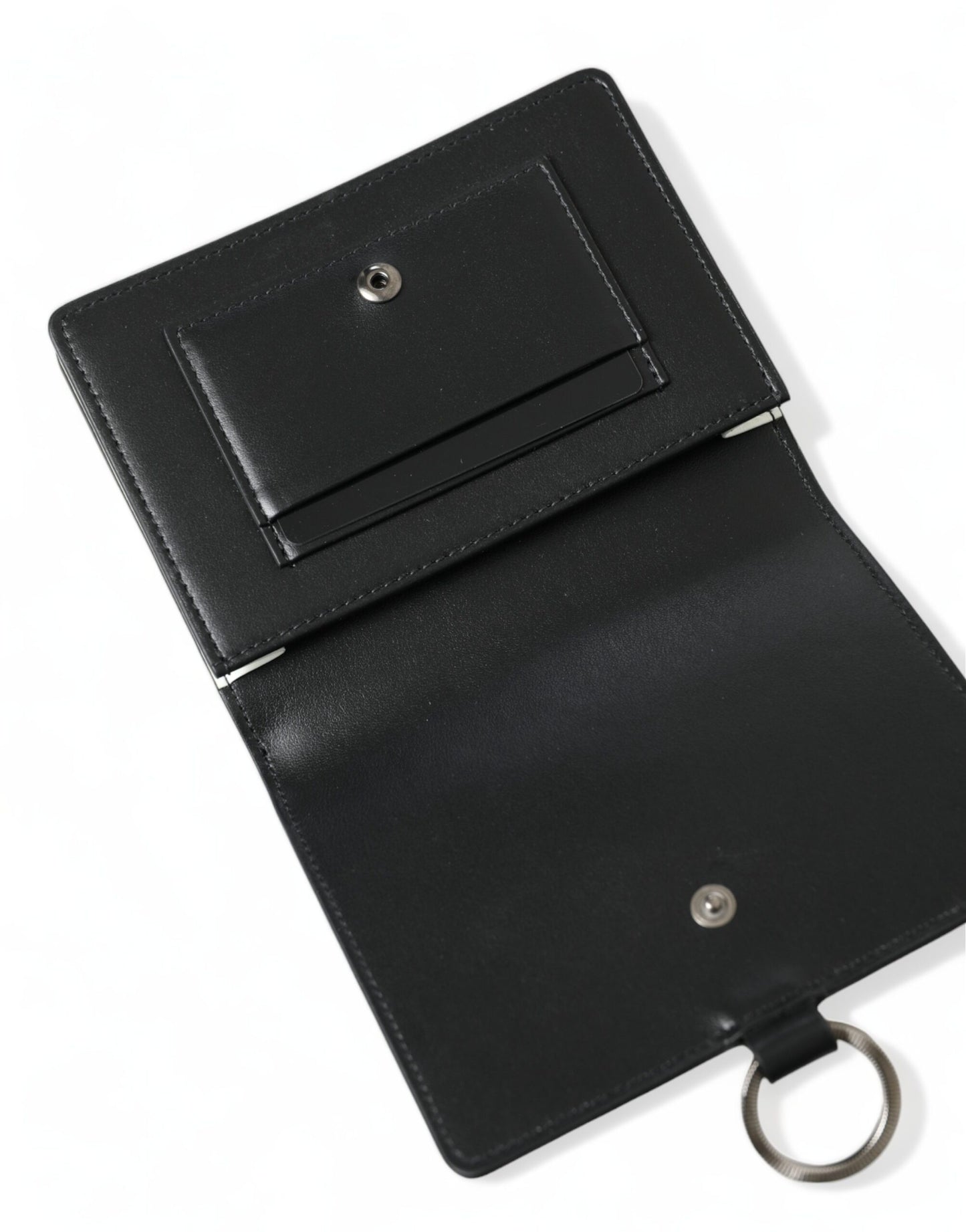 - Elegant Black Leather Crystal Card Holder Wallet
