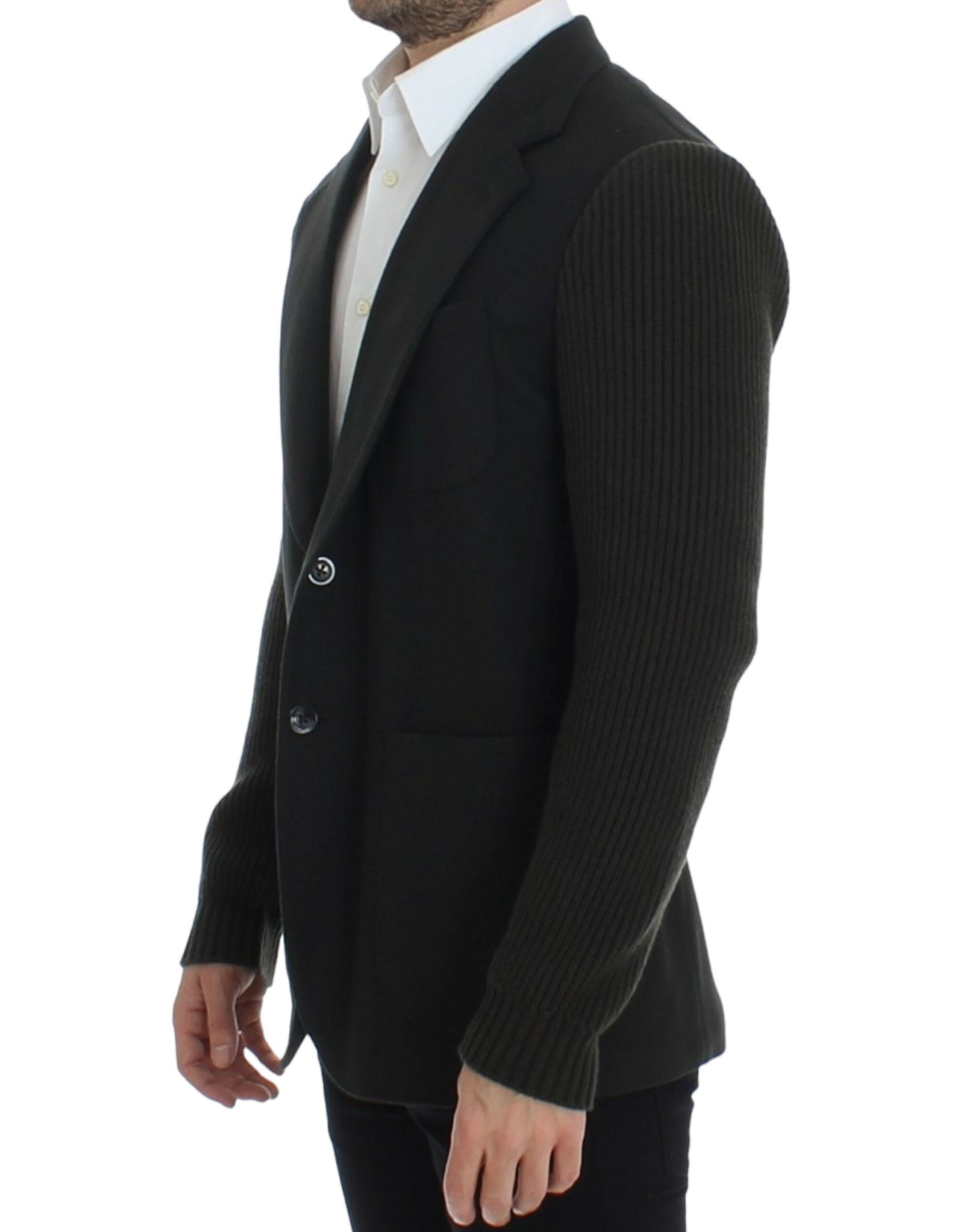 - Elegant Green Cashmere Blazer Jacket