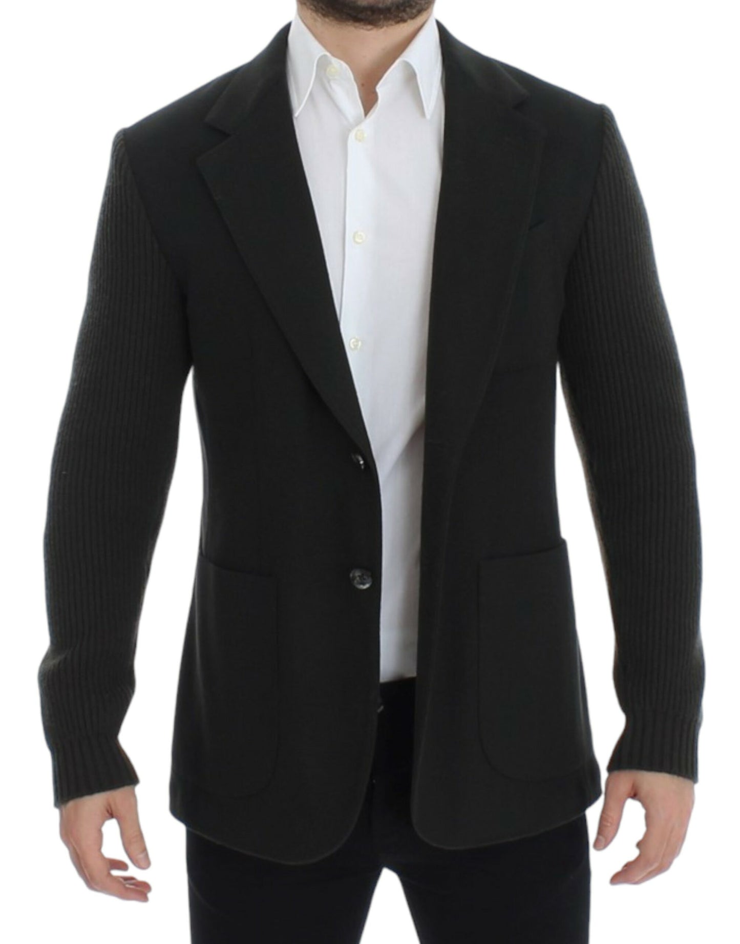 - Elegant Green Cashmere Blazer Jacket