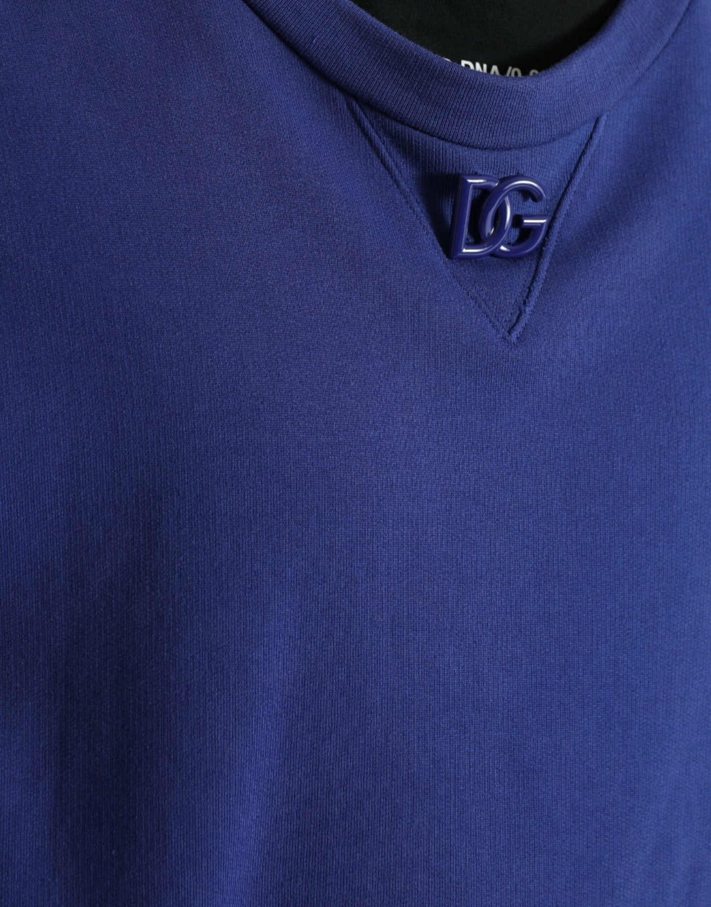 - Royal Blue Cotton Crewneck Sweater