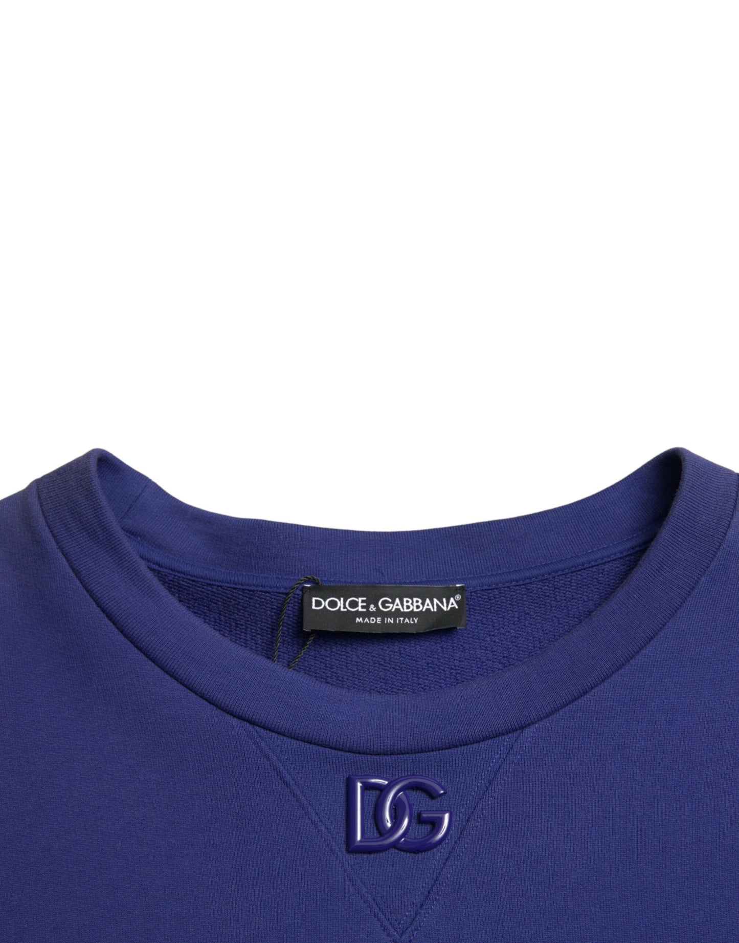 - Royal Blue Cotton Crewneck Sweater