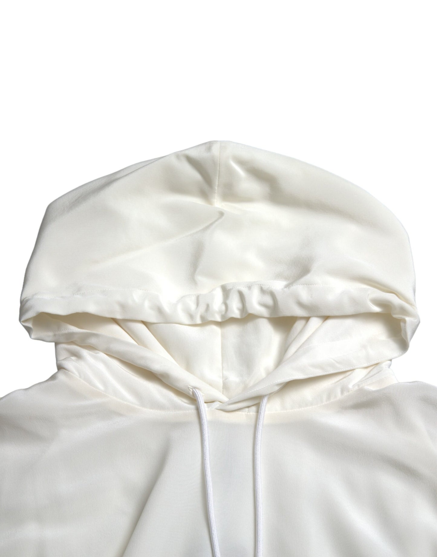 - Elegant Floral Silk Hooded Pullover