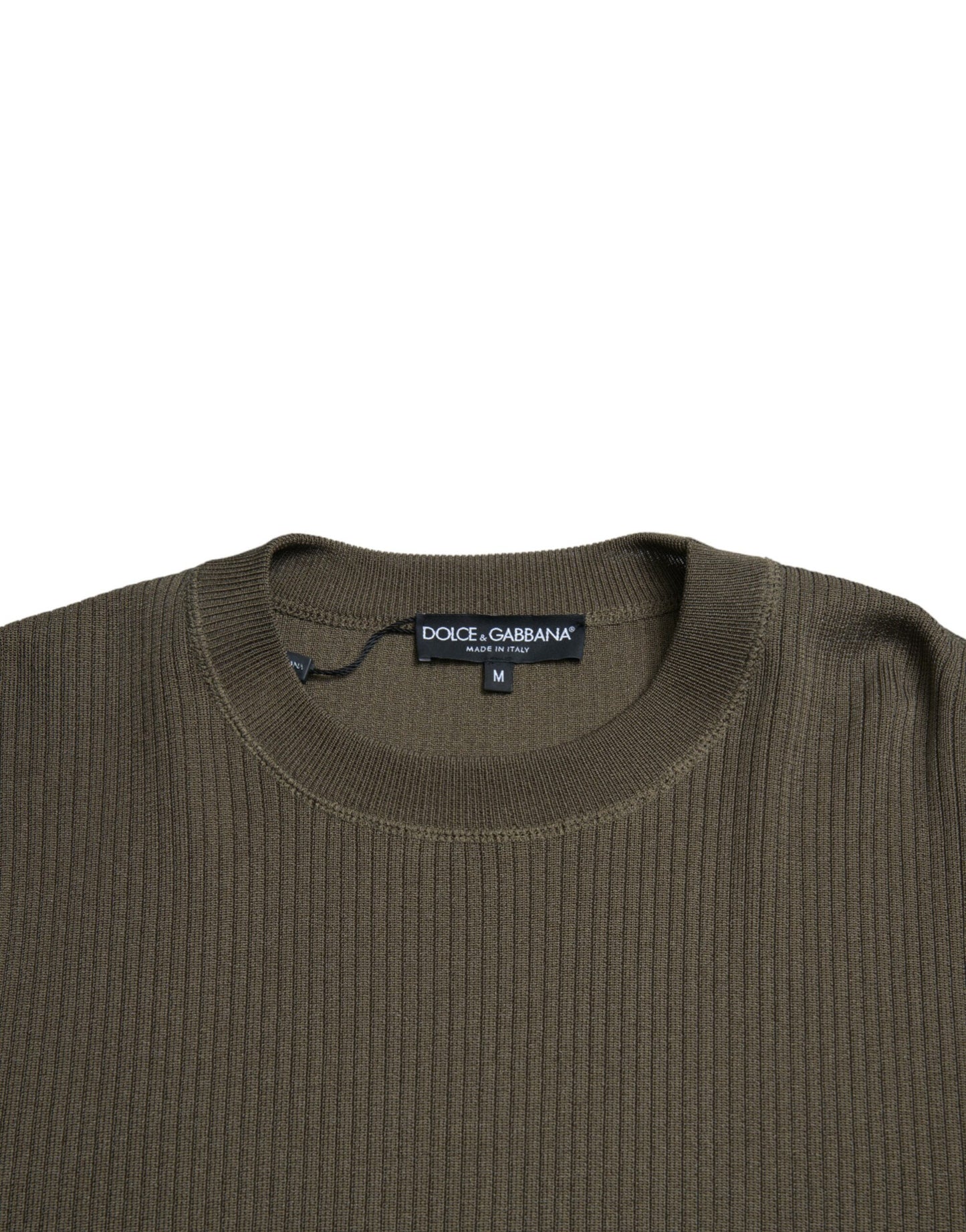- Elegant Green Crew Neck Sweater