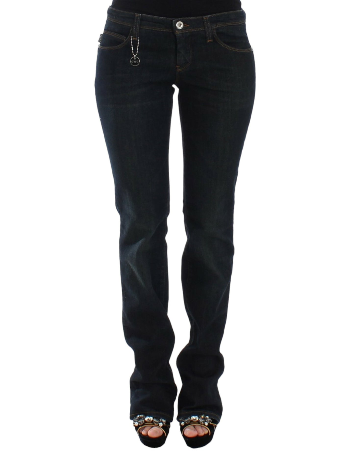 - Chic Blue Slim Fit Denim Delight