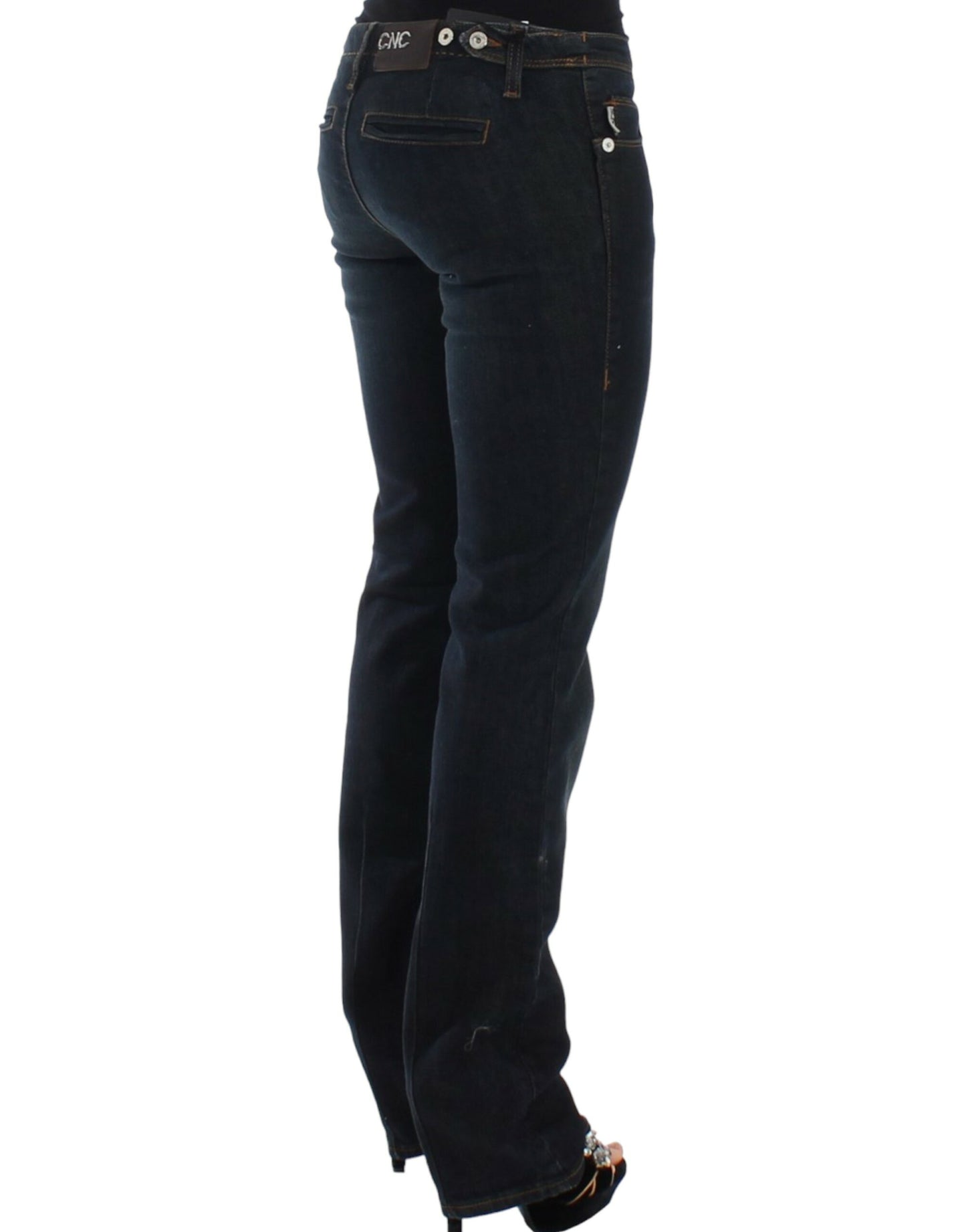 - Chic Blue Slim Fit Denim Delight