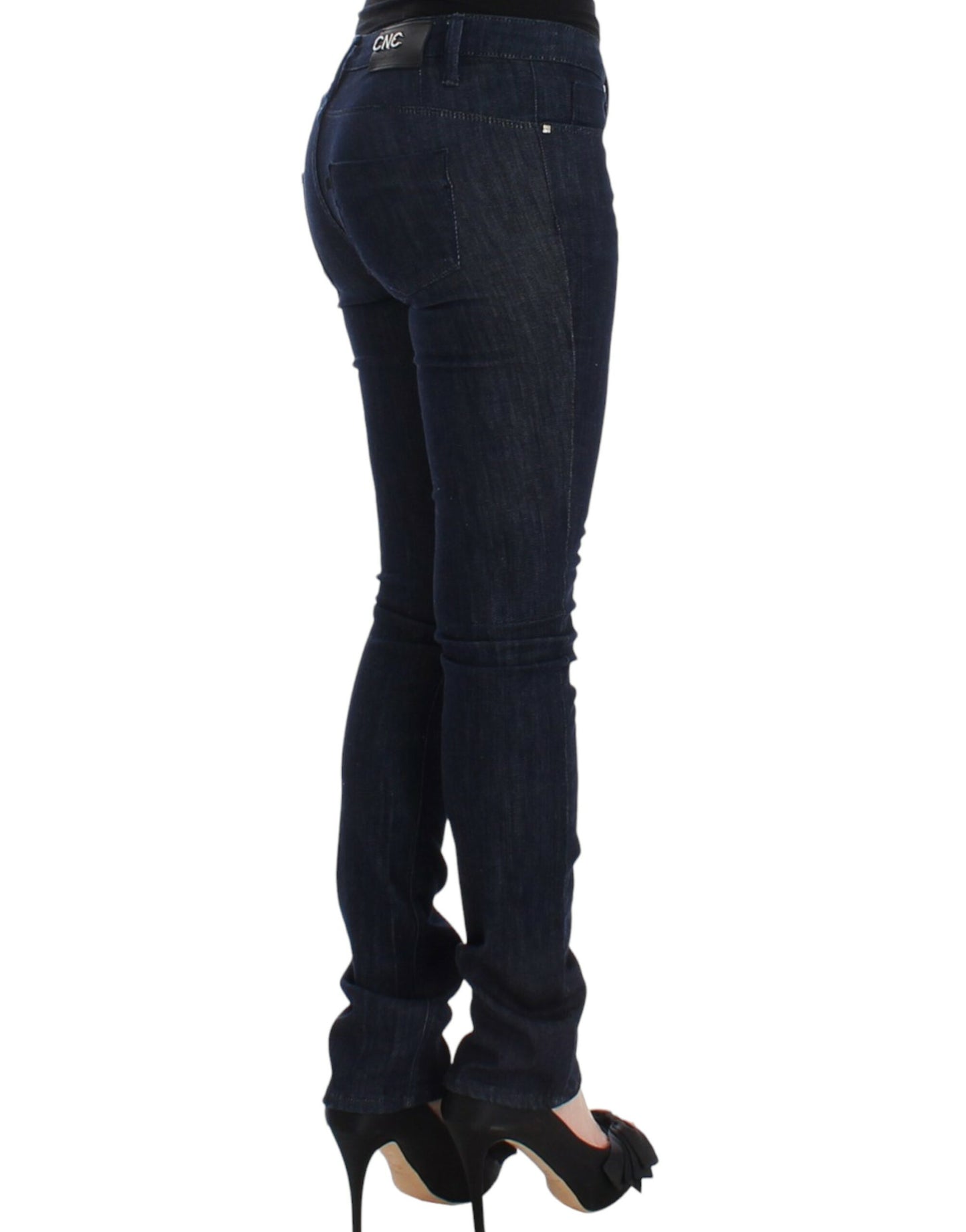 - Chic Dark Blue Skinny Leg Jeans