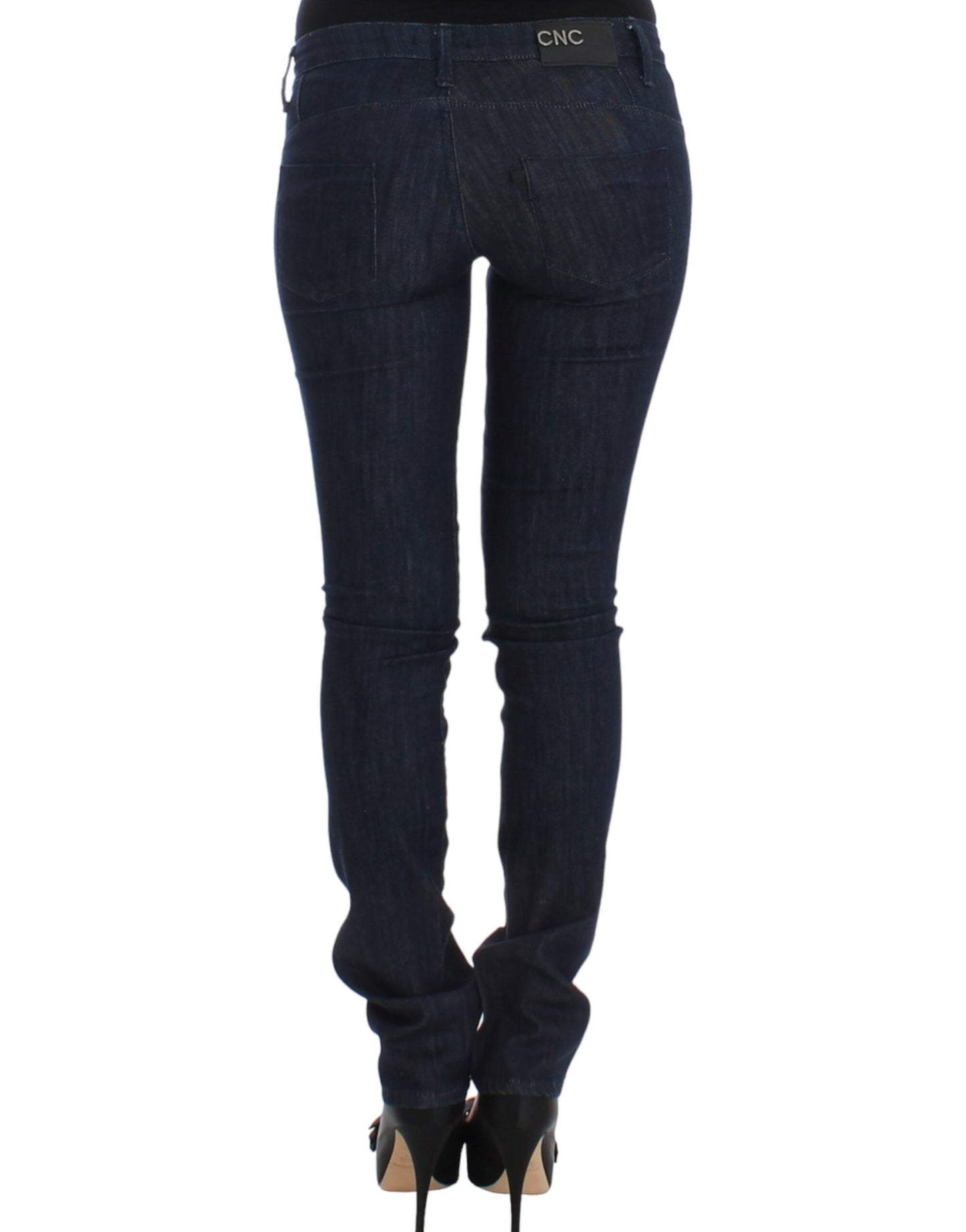 - Chic Dark Blue Skinny Leg Jeans