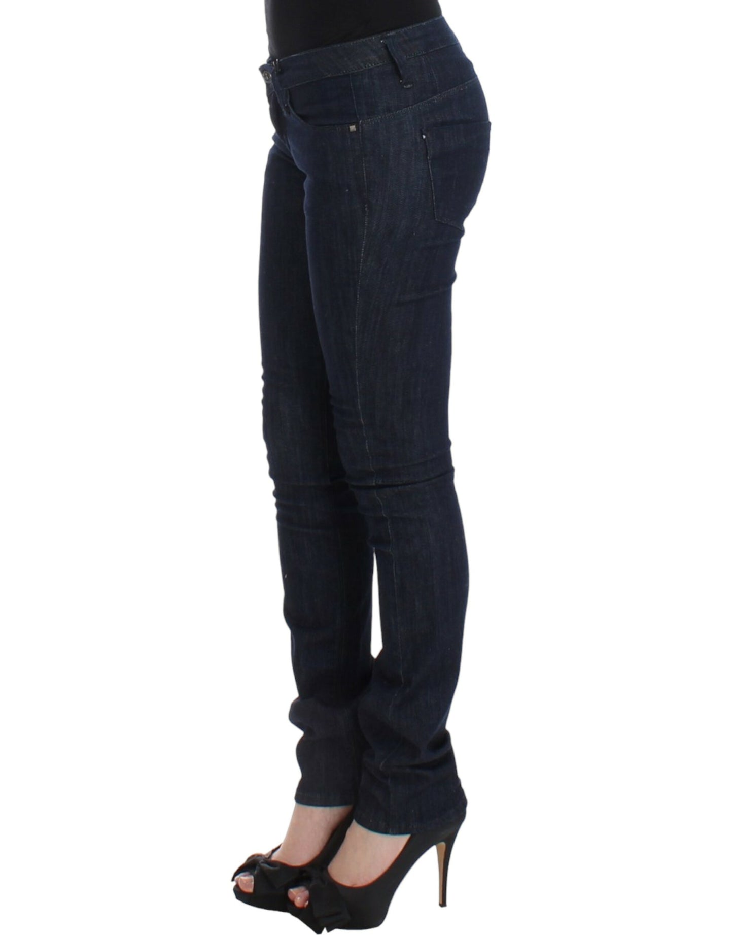 - Chic Dark Blue Skinny Leg Jeans