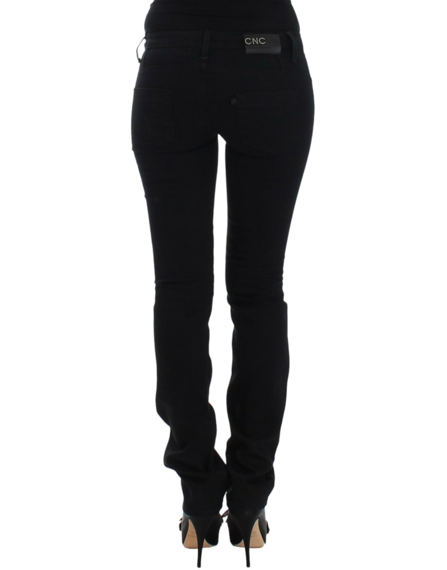 - Elegant Black Straight Leg Jeans