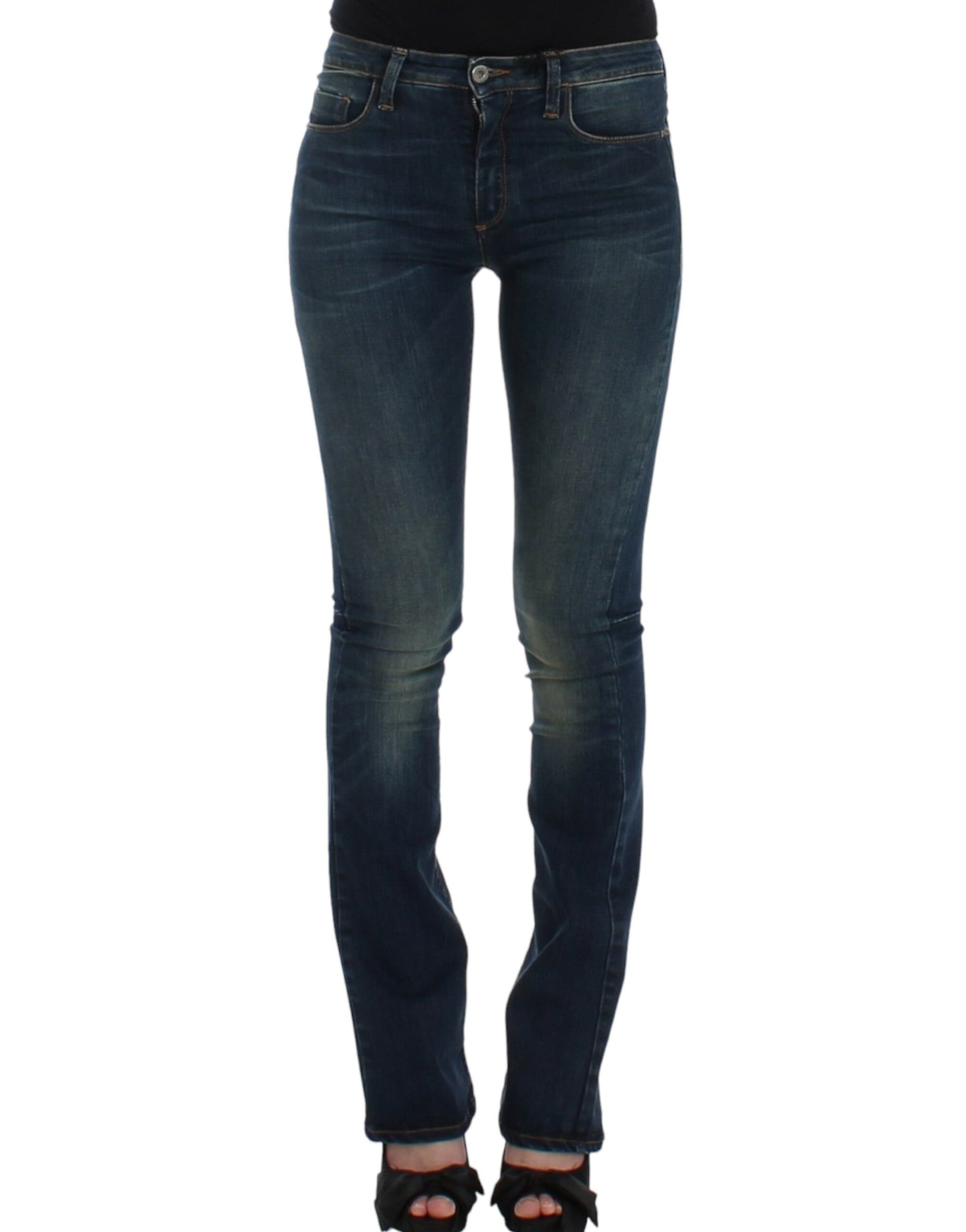 - Chic Blue Straight Leg Designer Jeans