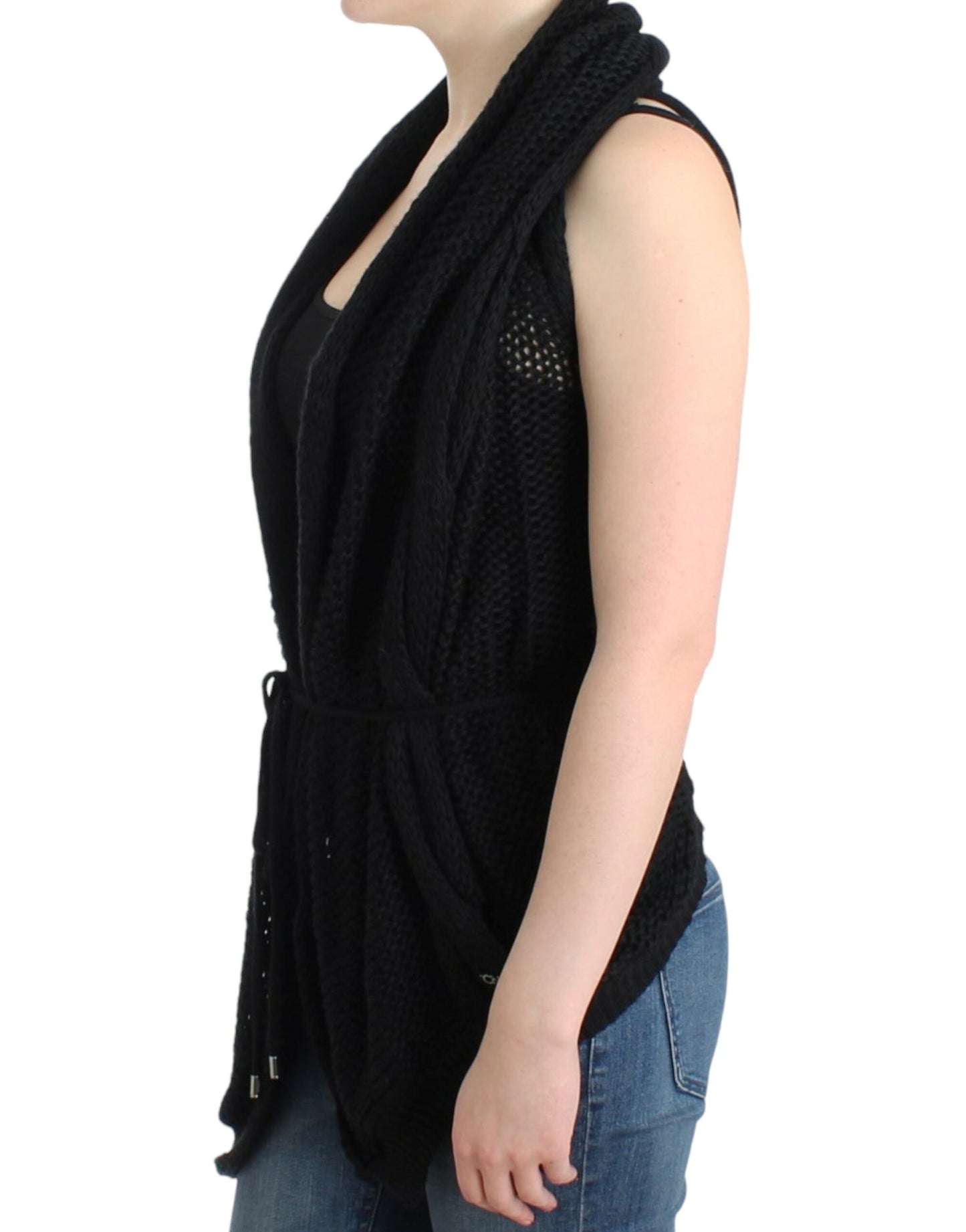 - Chic Sleeveless Knitted Vest Cardigan