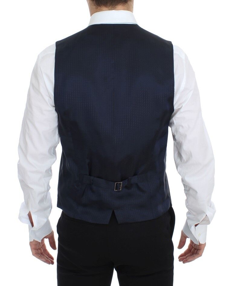 - Elegant Gray Striped Dress Vest