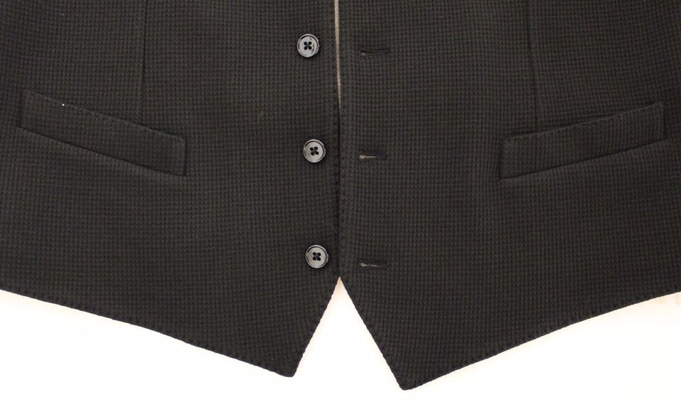 - Elegant Black Silk Dress Vest