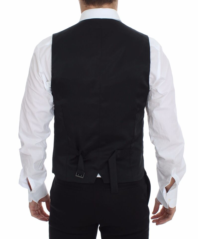 - Classic Gray Wool Blend Dress Vest