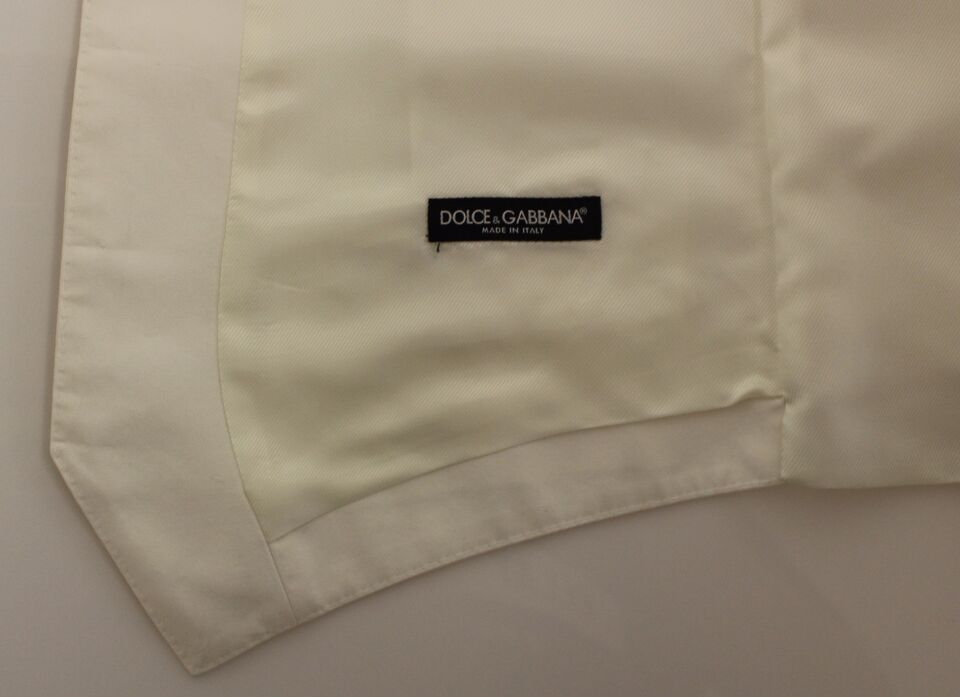 - Elegant White Cotton Silk Dress Vest
