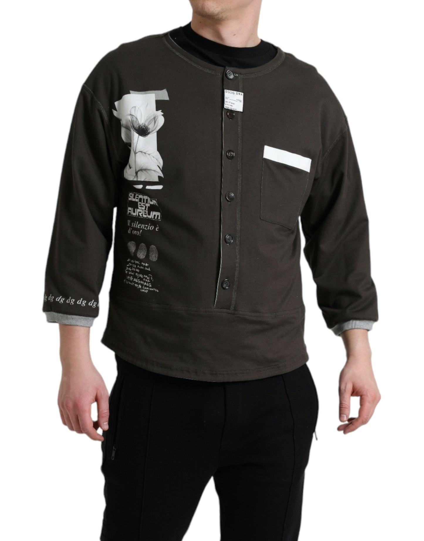 - Elegant Cotton Crew Neck Pullover