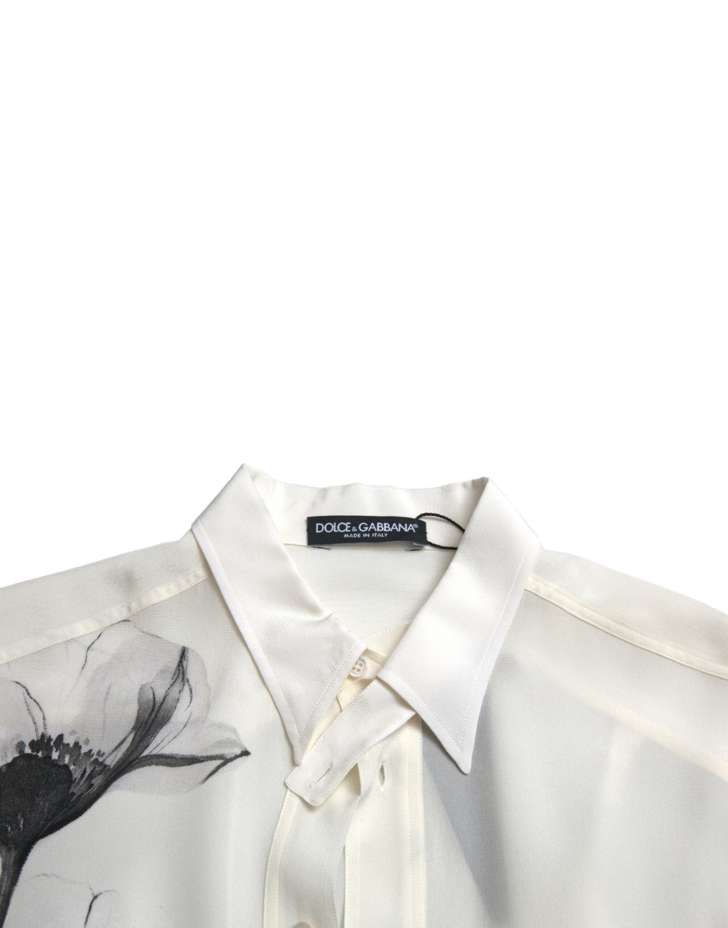 - Elegant Floral Silk Dress Shirt