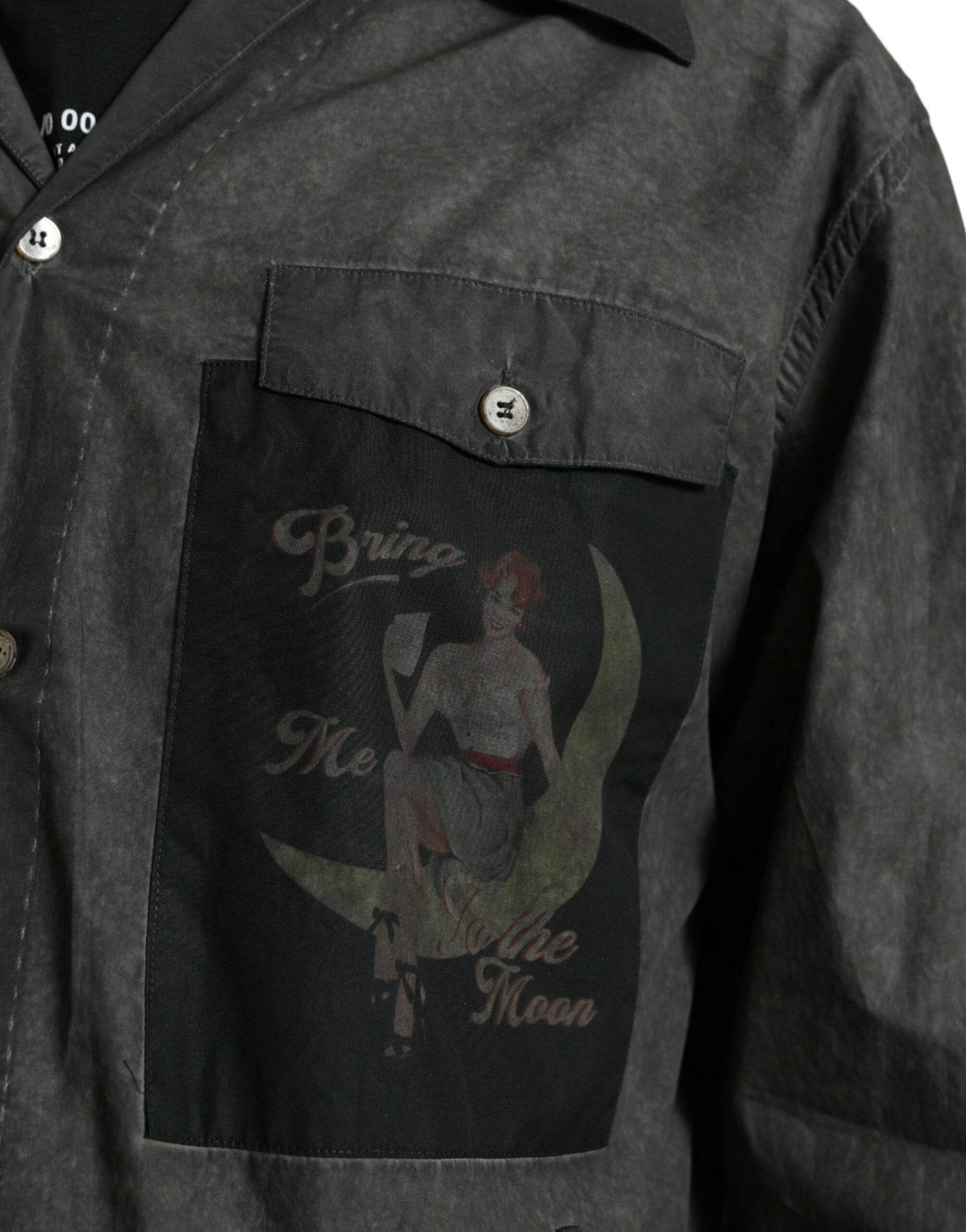 - Elegant Dark Gray Cotton Button-Down Shirt