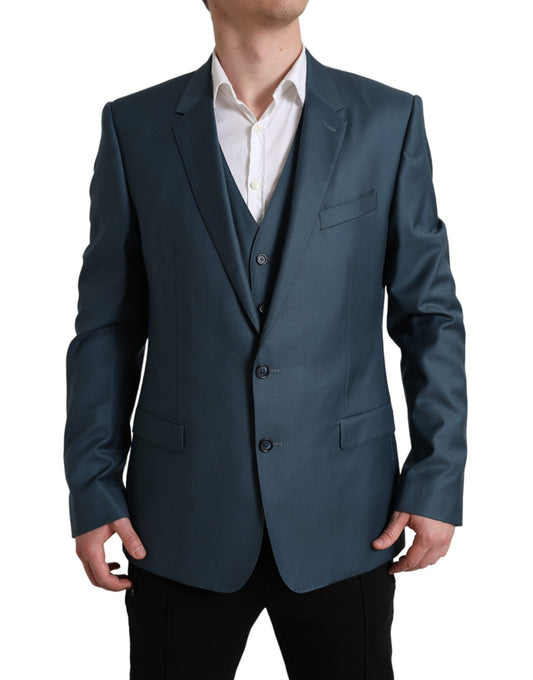 - Elegant Green Martini Two-Piece Wool Suit