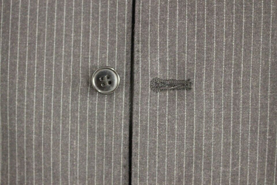 - Elegant Gray Striped Dress Vest