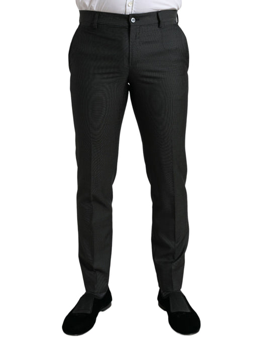 - Elegant Dark Grey Skinny Dress Pants