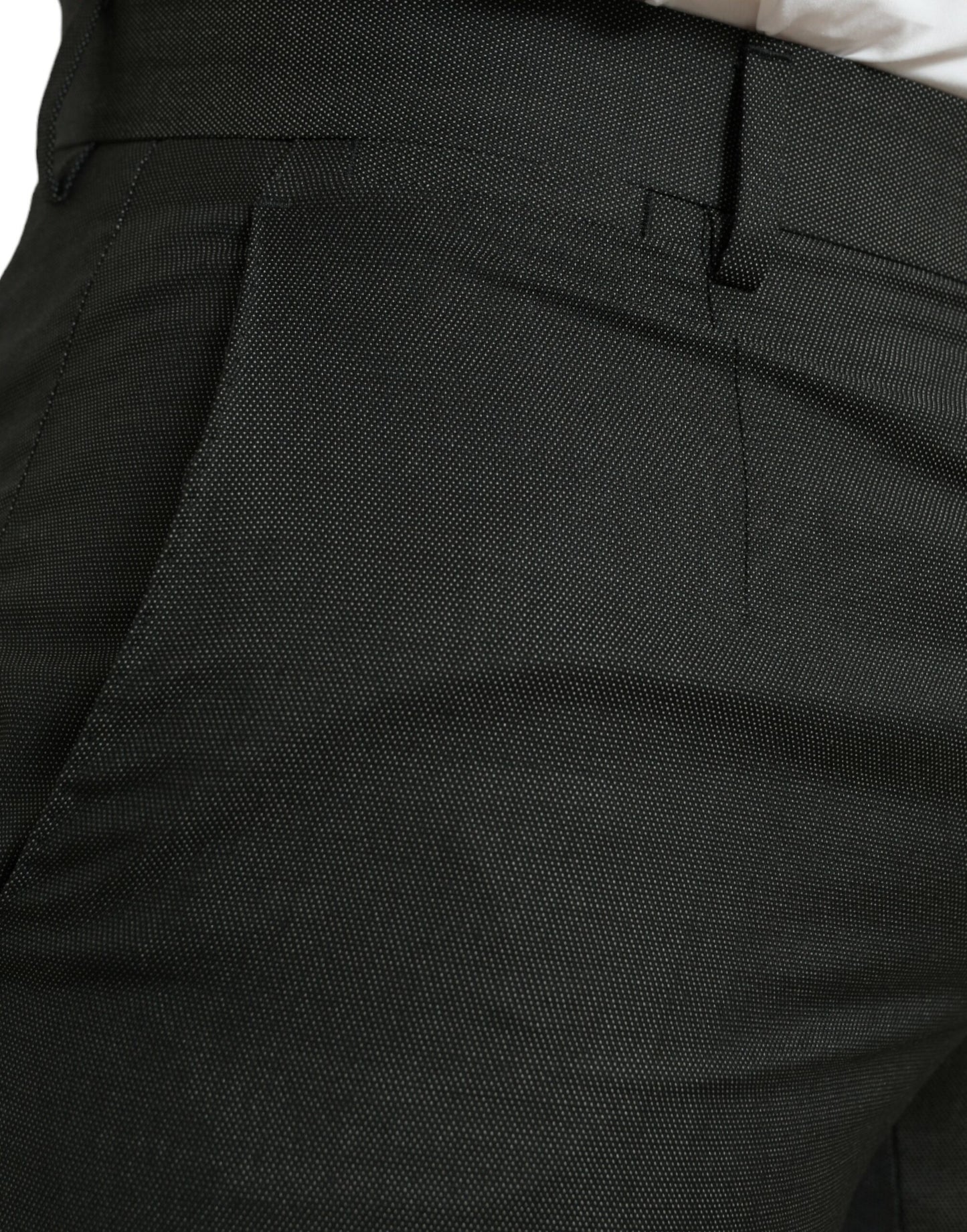 - Elegant Dark Grey Skinny Dress Pants