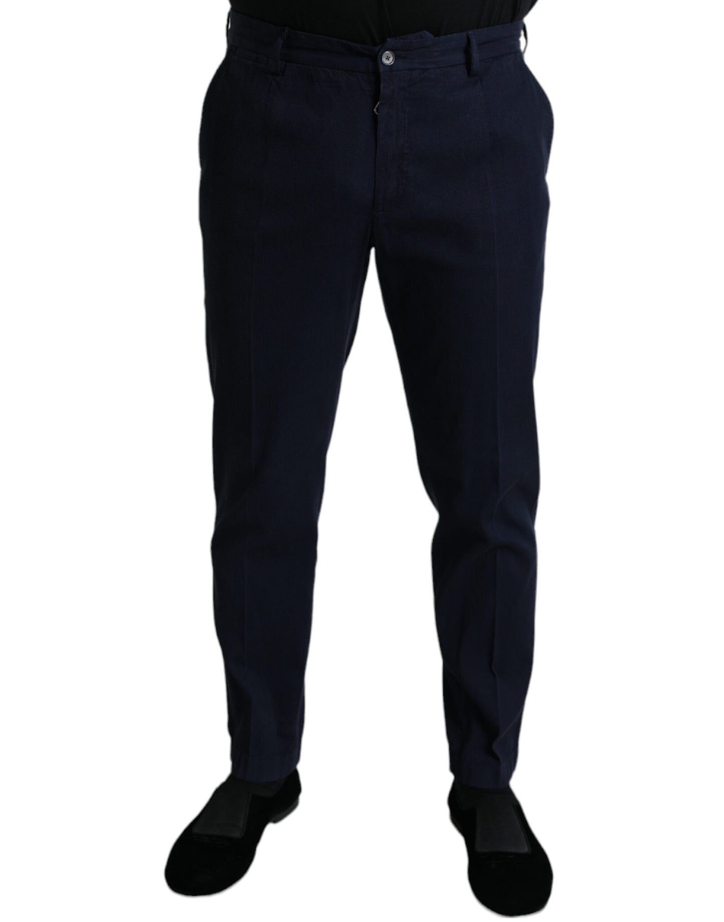 - Elegant Dark Blue Skinny Dress Pants