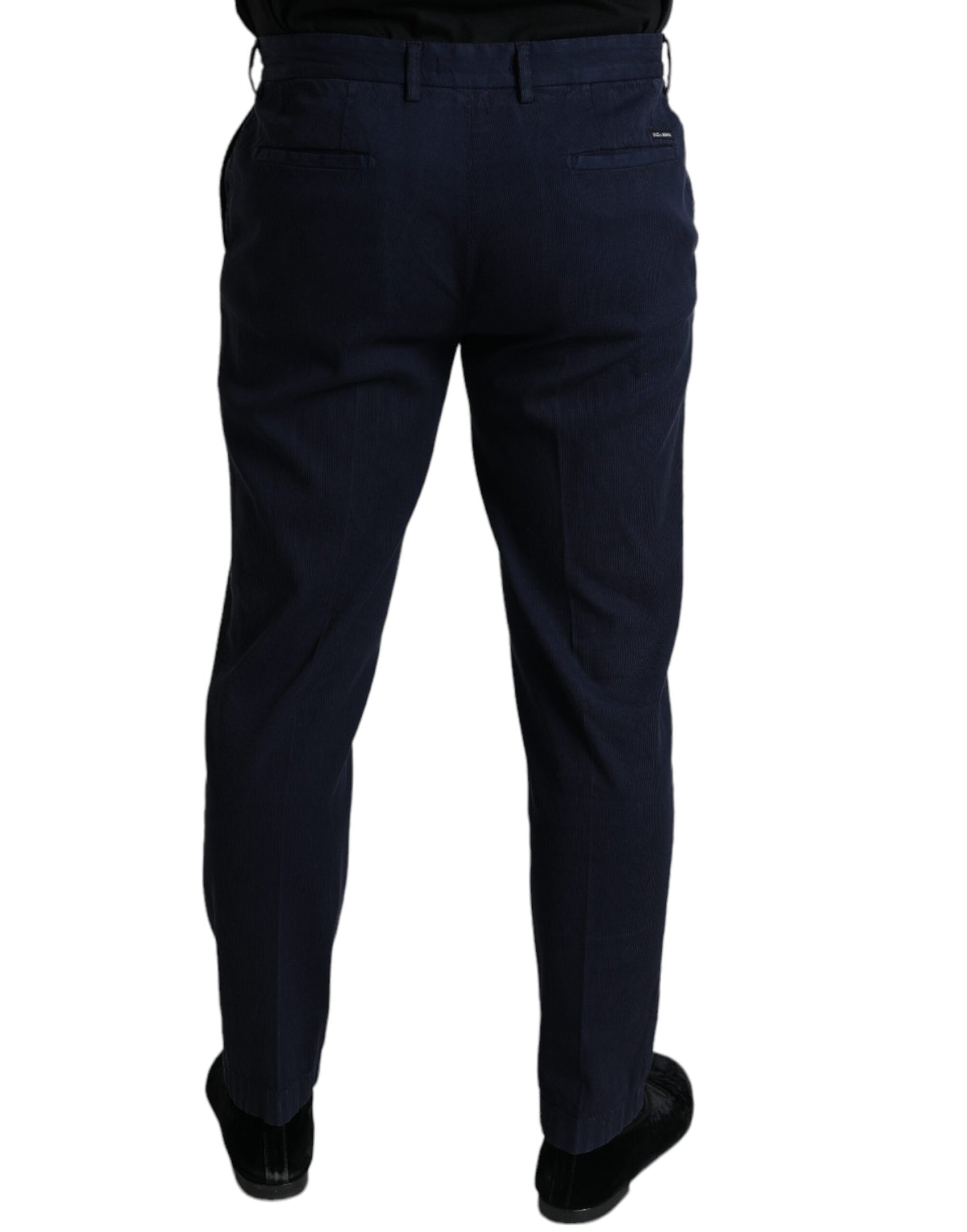 - Elegant Dark Blue Skinny Dress Pants