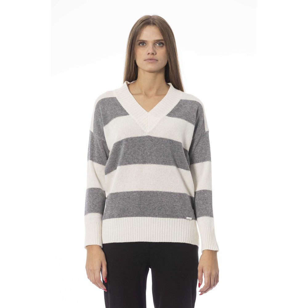 - Gray Wool Women Sweater
