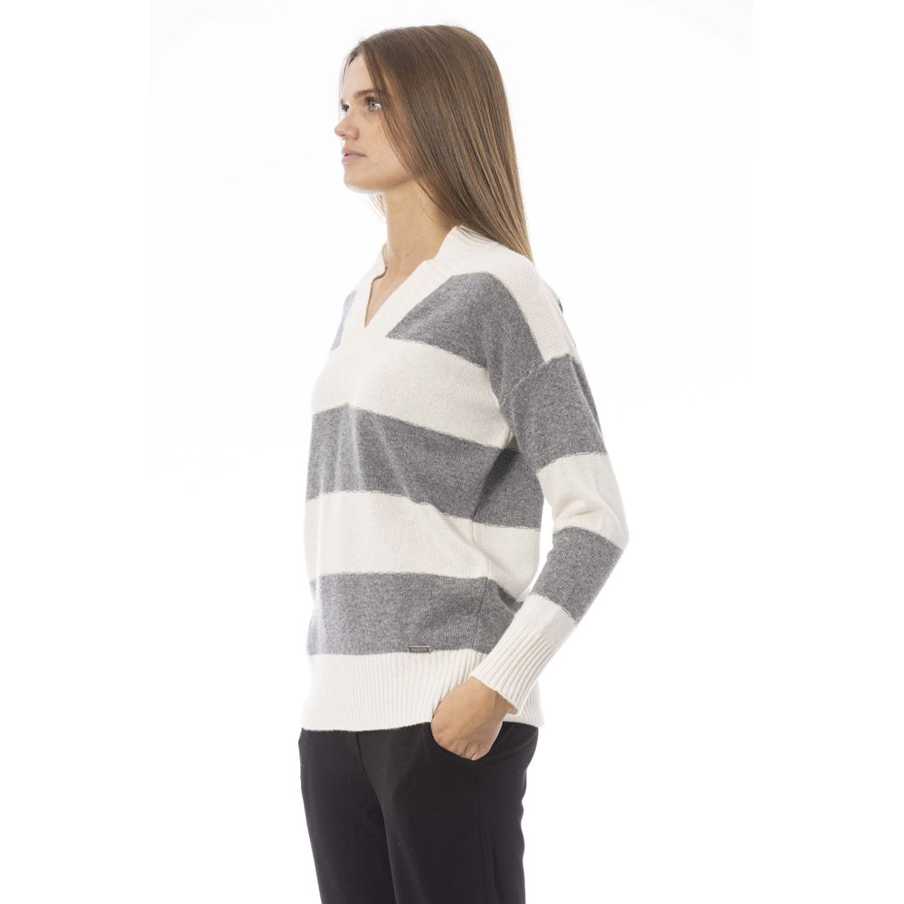 - Gray Wool Women Sweater