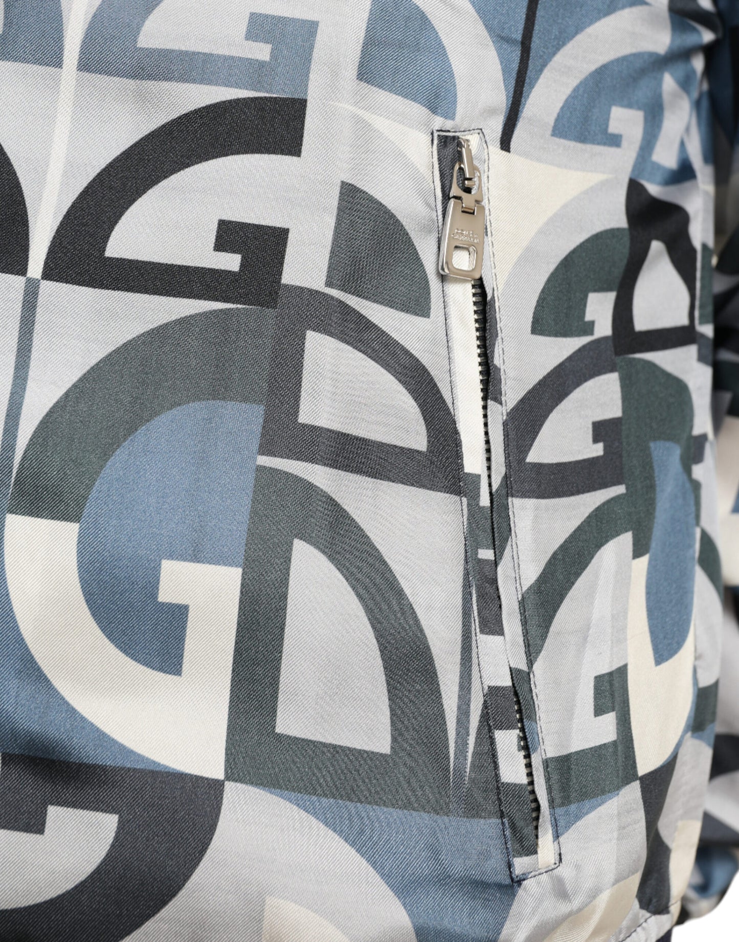 - Multicolor Silk Bomber Jacket - Classic Elegance